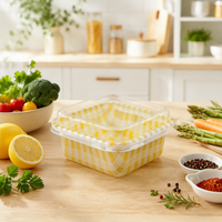 Boîte à gâteau carrée transparente en PET de 5 mm avec couvercle anti-buée pour tiramisu, mousse, desserts, pâtisseries, emballage alimentaire à emporter, vente en gros