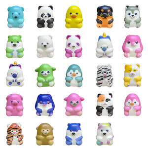 Ensemble de jouets sensoriels en PU à remontée lente, jouets à presser anti-stress en forme de simulation de burger, frites et pieuvre monstre, vente en gros - Product Image 2