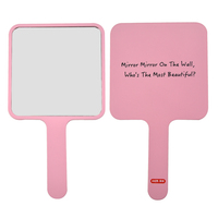 Grand miroir de maquillage de table en plastique chromé 11,9*21,5 CM, personnalisable avec logo, miroir cosmétique simple face
