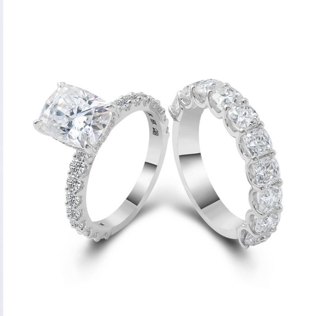 Wholesale 18K Gold Couple Ring Fashion Custom Eternity Wedding Engagement Gold Finger Ring Design