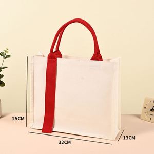 Sac fourre-tout en toile avec poignées longues ou courtes, réutilisable, personnalisable avec logo, sac de shopping en toile haut de gamme, vente en gros - Product Image 6