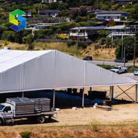 Tente de stockage imperméable quatre saisons en tissu PVC avec cadre en alliage d'aluminium, résistante aux UV, abri événementiel, couverture extérieure