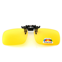 Lunettes de soleil polarisées TAC rectangulaires à clipser, type rabattable, pour la conduite de nuit, à porter sur les lunettes de vue
