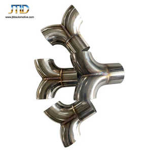 JTLD SS304 Tubo de escape en <span class=keywords><strong>Y</strong></span> Codo Curva <span class=keywords><strong>Pip</strong></span> Butt Weld Silenciador de tubo de escape de automóvil Gira - Product Image 5