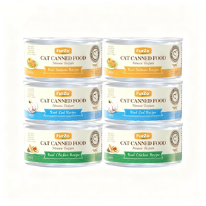 Yüksek kaliteli konserve kediler ve köpekler <span class=keywords><strong>Pet</strong></span> tavuk Mu Si ıslak gıda 85g X12 kutular Boxedcat Can - Product Image 3