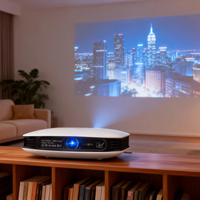 Projecteur DLP intelligent portable 2025 MAX D08 avec batterie intégrée, prise en charge 1080P, 3D, WiFi 5G, Android, 230 lumens, pour cinéma maison et extérieur