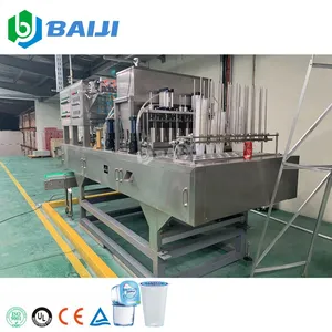 Complete full automatic cup water liquid filling sealing machine equipment