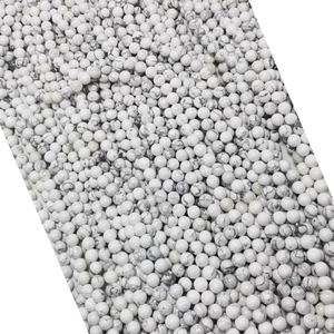 Pierre précieuse naturelle en <span class=keywords><strong>howlite</strong></span> blanche <span class=keywords><strong>de</strong></span> <span class=keywords><strong>Mongolie</strong></span>, bijoux, pierres précieuses, perles <span class=keywords><strong>de</strong></span> pierres précieuses - Product Image 3