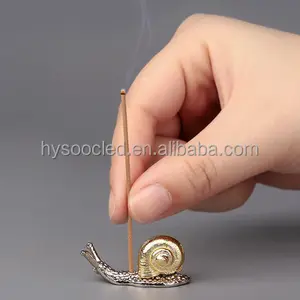 LANBORUI Incense Stick Holder Gold Silver Cute Animal Snail Tortoise mini size zen buddhist supplier cast iron incense burner