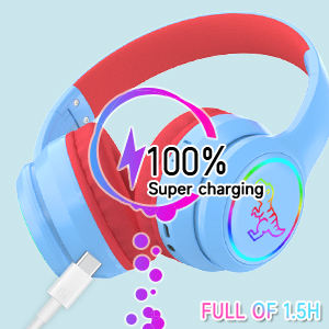 Eson वायरलेस rgb लाइट हेडसेट-इन माइक पर बिल्ट-इन माइक पर सुरक्षित वॉल्यूम-बच्चों की सुनवाई को सीमित करना - Product Image 5