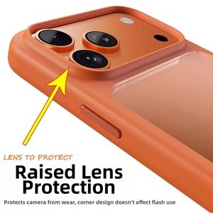 Coque de protection antichoc transparente en silicone souple à bords renforcés avec bouton tactile pour appareil photo IA pour iPhone 17 Pro Max - Product Image 3