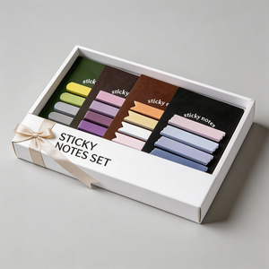 Blocs-notes adhésifs colorés dégradés, étiquettes indexées autocollantes pour le bureau et l'école, 30 à 150 pièces par bloc - Product Image 4