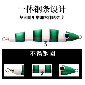 Wooden <b>Floating</b> Pencil Lure 45g Topwater Bait For Tuna Sea <b>Fishing</b> Biomimetic Hard Lure - Product Image 4