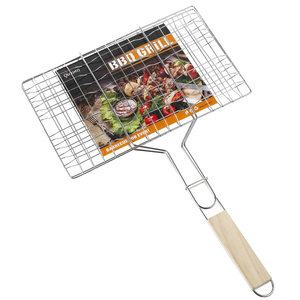 Pince à poisson grillée en métal, grille de barbecue pour camping, pour steak, <span class=keywords><strong>ailes</strong></span> de poulet, saucisses, galettes de hamburger - Product Image 1