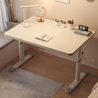 Escritorio de Estudio de Madera para Niños con Altura Ajustable Manualmente, Escritorio de Computadora con Elevación Manual para el Hogar, la Escuela y el Dormitorio