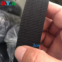 Fabricant en gros 2cm 2.5cm 3cm 4cm 5cm 2 pouces pp matériel sangle bande noir couleur polypropylène sangle ceinture pour sac sangle