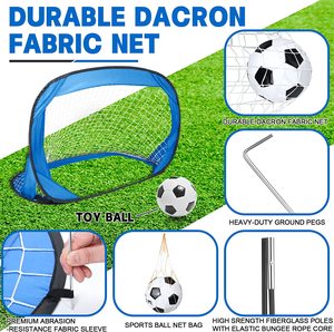 Ensemble de 2 pièces de <span class=keywords><strong>but</strong></span> de football Popup filets de football pliables portables pour enfants avec sac de transport ballon de football - Product Image 3