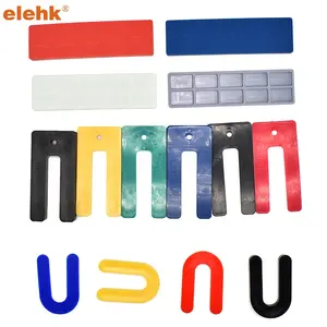 EleHK แผ่นกระจกคอมโพสิตขนาด10มม., แผ่นกระจกรีไซเคิลทำจากพลาสติกรูปเกือกม้าแบนตัวยู