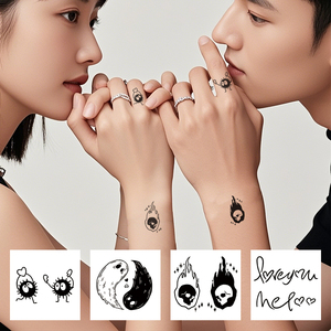 Pegatinas de tatuaje <span class=keywords><strong>para</strong></span> el Día de San Valentín, diversión personalizada, contenido personalizado, código QR, exclusivo Love Talk, pareja, pegatinas de tatuaje a base de hierbas - Product Image 3