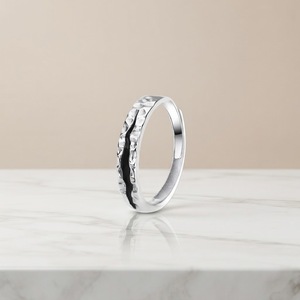 Anello da Uomo Vintage Abyss in Rame, Stile Hip-Hop, Forma Geometrica, Placcato Rodio Imitazione, Lusso Leggero, per Fidanzamento e Feste - Product Image 5