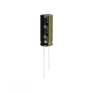 Condensador Original EEU-FC1J221 de Aluminio con Orificio Pasante, 220uF, 20%, 63V, Radial TH, 220 uF - Product Image 1