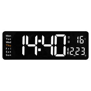 <span class=keywords><strong>16</strong></span> "LED Đồng Hồ Treo Tường Hai bộ của chuông nhiệt độ ngày tuần thời gian - Product Image 6