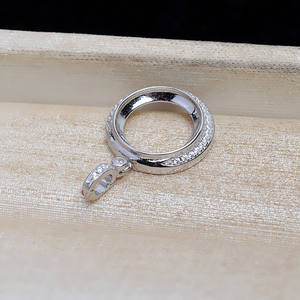 WENCHI S925 Plata Colgante Mabe con Perla Redonda de 12.5mm, Engaste de Bisel, Montura Vacía, Fornituras de Joyería DIY, Modelo 40088 - Product Image 3