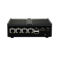 Logotipo gratis MikroTik Mini PC 4 Lan i226V Quad Core N100 computadora industrial 2 puertos COM compatible con ROS7 Mini PC 4 puertos 2,5G
