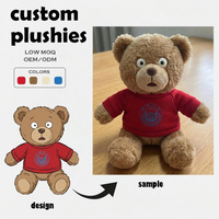 Peluche personnalisée en gros, gilet en jean doux, souvenirs de parc à thème crocodile, jouet Yoda au crochet, jouet ballon de campagne, peluche Fiddy personnalisée