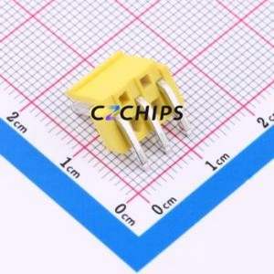 XY-VH3.96-3A21-YT Wire-to-Board Pin Header Bent Lead Through Hole,P=3.96mm Connector 1x3P 3.96mm Right Angle Insert VH - Product Image 2