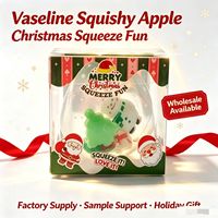 Jouet Squishy de Noël en forme de pomme Vaseline, Père Noël transparent à remontée lente, jouet sensoriel anti-stress à presser pour enfants et adultes