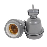 Lampe chauffante à prix d'usine, boîtier en aluminium moulé, douille filetée en bronze, support de lampe E27 isolé à trois voies pour élevage animal
