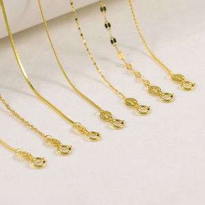 Collar de Plata 925 CANNER, Cadena de Ondas de Agua, Cadena de Hueso de Serpiente, Cadena de Cuentas Cruzadas, 18 Pulgadas, Varios Tipos, Collar de Cadenas Múltiples - Product Image 2