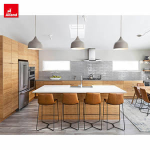 Armoires de cuisine modulaires Alland en <span class=keywords><strong>bois</strong></span> massif et MDF avec finition stratifiée/plaquée verre, design moderne, écologiques, rangement pour salle à manger - Product Image 4