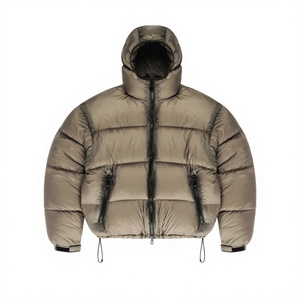 Manteau d'hiver à capuche surdimensionné pour homme, veste d'hiver grande taille, vêtements de rue - Product Image 2