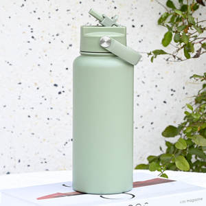 Botella de Agua Aislada Personalizada de 32oz, Tapa a Presión Antipolvo de Acero Inoxidable, Termo al Vacío para Fitness y Senderismo - Product Image 1