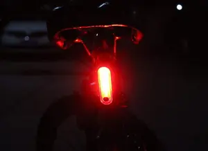 Lampu Aksesori Sepeda Led dengan Baterai Terpasang 330Mah USB Dapat Diisi Ulang Lampu Ekor Sepeda Merah