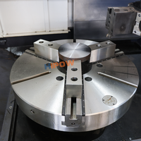Mesin Bubut Vertikal CNC 2-Axis HIPOW VTC1250 Presisi Tinggi Akurasi Tinggi Single Spindle Medium Duty dengan 8-Station Tool Post dan Rel Linear