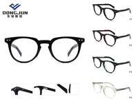 Monture de lunettes optiques ronde de grande taille luxueuse, confortable à porter, monture de lunettes optiques unisexe, monture de lunettes en acétate.