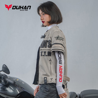 Pour Duhan rétro été Anti-chute veste de croisière décontractée pour hommes et femmes maille respirante moto et vêtements de course automobile
