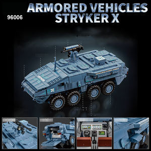 2005 + pièces 3D modèle intérimaire véhicule blindé Stryker X Us armée tactique combat Combat guerre Transport transporteur bloc de construction jouet - Product Image 5