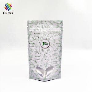 Fermeture zip-Up en Mylar, blanc, mat, de qualité alimentaire, unités, impression numérique sur mesure - Product Image 1