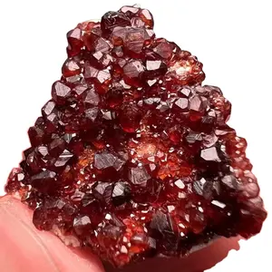 Donghai – cristaux de grenat naturel, spécimen minéral, sphère de cristal ronde