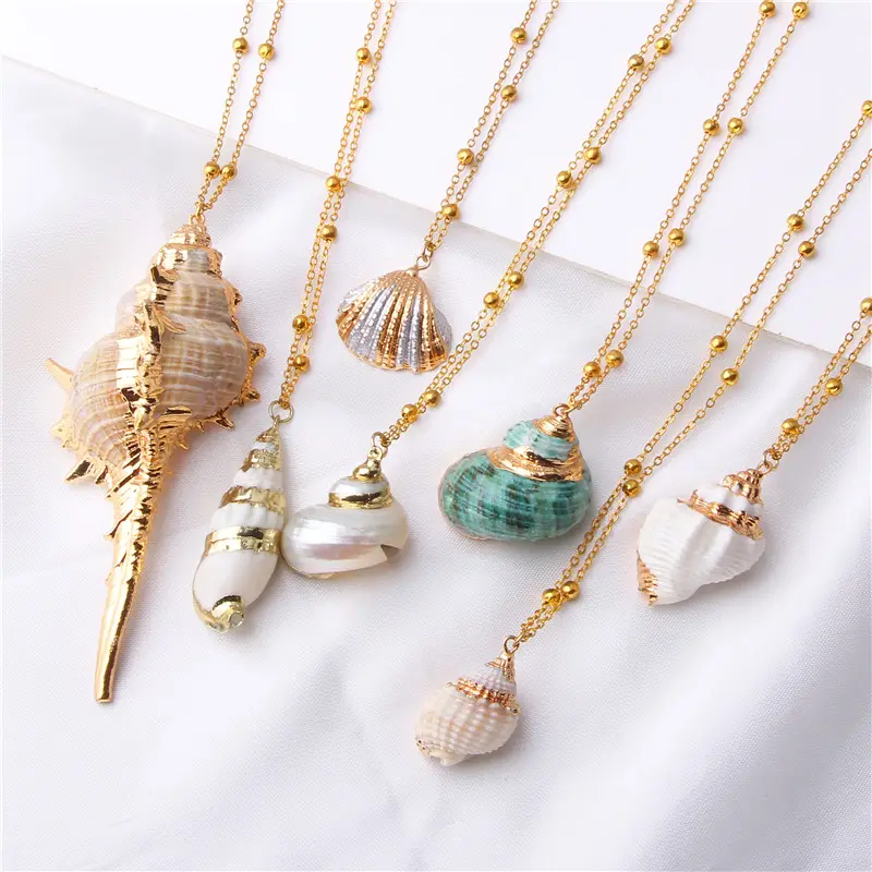 Boho Sea shell Neu angekommene echte natürliche Shell Halskette Anhänger für Frauen Halskette Schmuck