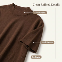 Pull en laine à col montant pour femme, couleur unie, tricoté pour l'hiver, idéal pour la superposition