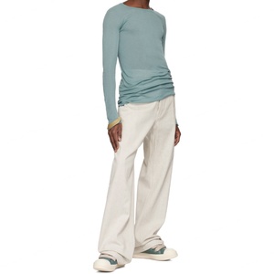 Fashion Jeans Manufacturer <b>White</b> <b>Mens</b> Baggy Y2k Latest Design 100% Cotton Button Fly <b>Men's</b> Wide Leg Jeans <b>Pants</b> - Product Image 5