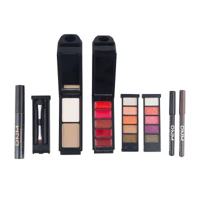 DNM cosmetics makeup set magic box rossetto + correttore + ombretto + eyeliner + mascara + matita per sopracciglia