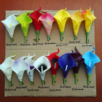 Fleurs artificielles en PU à toucher réel, Calla Lily, en vente, très demandées