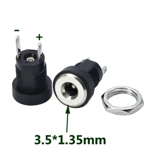 DC-022B 3.5*1.3mm 3.5X1.3mm 3A 12V Feminino DC adaptador De Energia dc jack conector 3.5X1.3mm DC022B DC power plug masculino