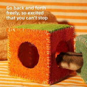 Esponja vegetal natural para hámster, evita que el hámster muerda el nido, muerde para masticar, mantiene el calor, para hámsteres dísperos, ratones y osos dorados, segura y ecológica - Product Image 4